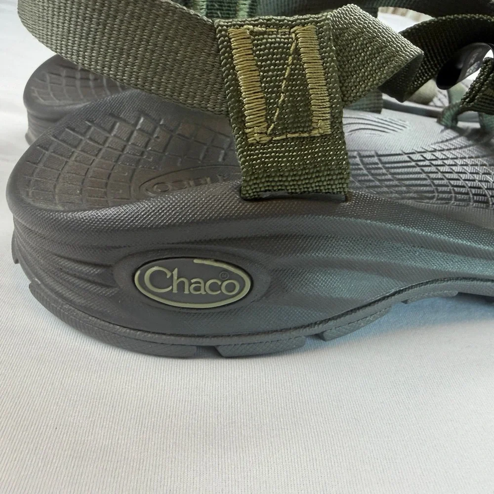 Chaco Z Cloud 2 Mens 8 Olive Green Hiking Sandals Toe Loop 106585